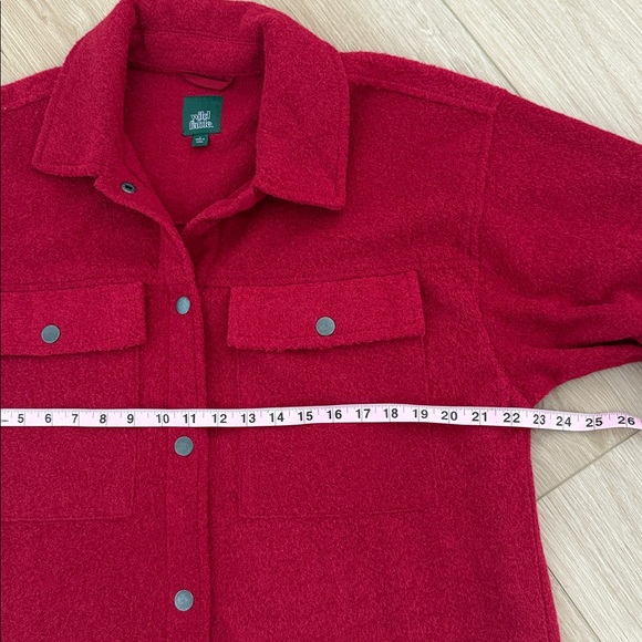 Wild Fable Red Snap Button-Up Jacket Shacket - Picture 6 of 9